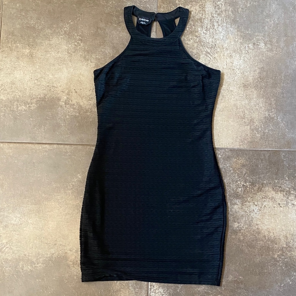 Black Halter Mini Dress